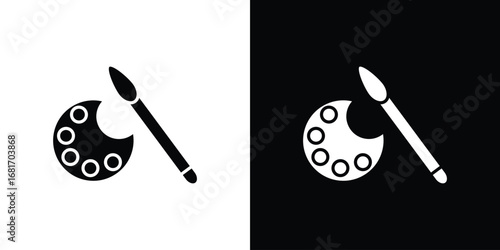 Palette icons, simple illustration graphic doodle black design