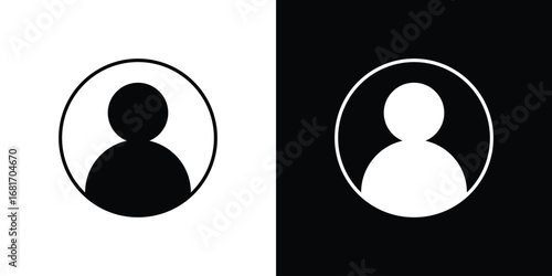 Profile icons, simple illustration graphic doodle black design