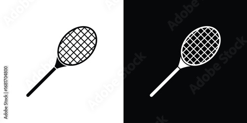 Racket icons, simple illustration graphic doodle black design