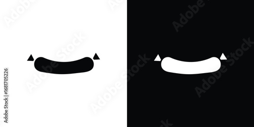 Sausage icons, simple illustration graphic doodle black design
