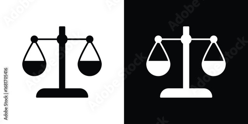 Scale icons, simple illustration graphic doodle black design