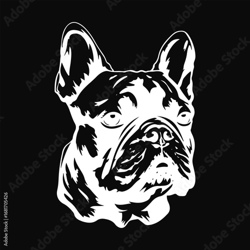 Animal Dog Greeting Icon Flat Art Symbol, Wild Lover Best Friend Gift Bulldog Design Set Vector Design
