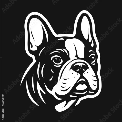 Animal Dog Greeting Icon Flat Art Symbol, Wild Lover Best Friend Gift Bulldog Design Set Vector Design