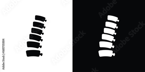Spine icons, simple illustration graphic doodle black design