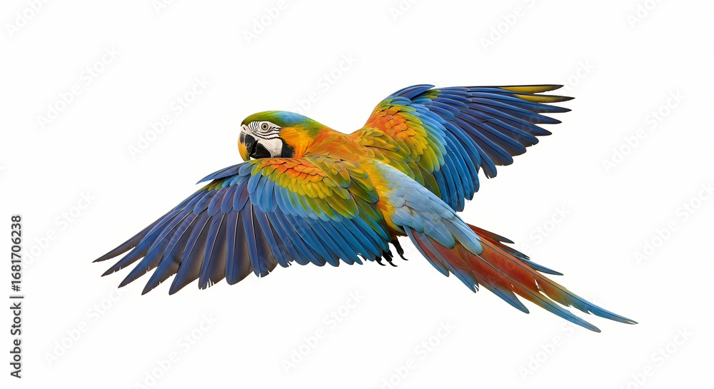 Fototapeta premium blue and yellow macaw