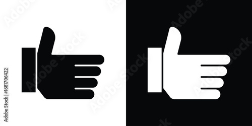 Thumb icons, simple illustration graphic doodle black design