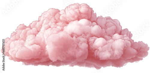 Pink fluffy cloud graphic