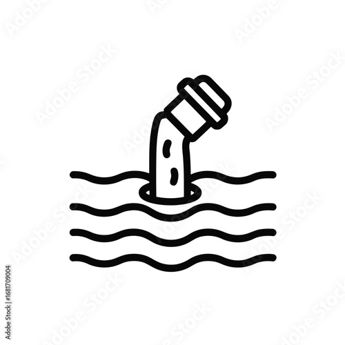 Water Pollution from Pipe Flowing into Water Body Illustrates Environmental Concerns and Ecological Impact