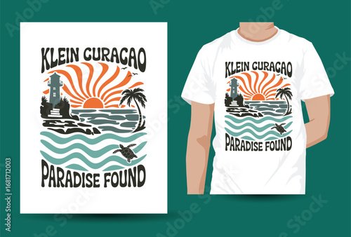 Trendy Graphic T-Shirt Design Illustration