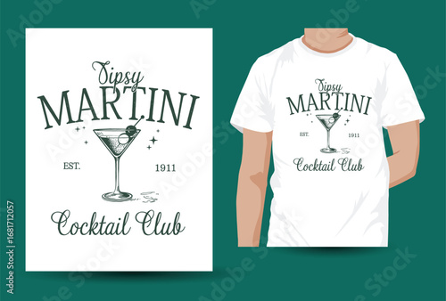 Trendy Graphic T-Shirt Design Illustration