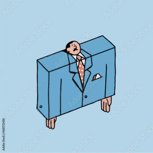 businessman in suit with briefcase