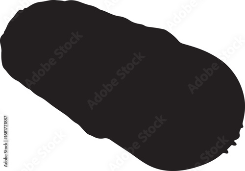 Abstract Silhouette of a Courgette Squash Zucchini for Culinary or Agricultural Visualizations and Designs Vegetable Outline Single Black Shape