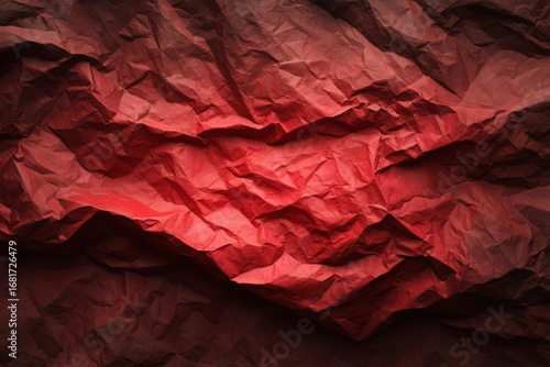 Wallpaper Mural Red paper with a rough texture. The paper is crumpled and torn, giving it a sense of chaos and disorder Torontodigital.ca