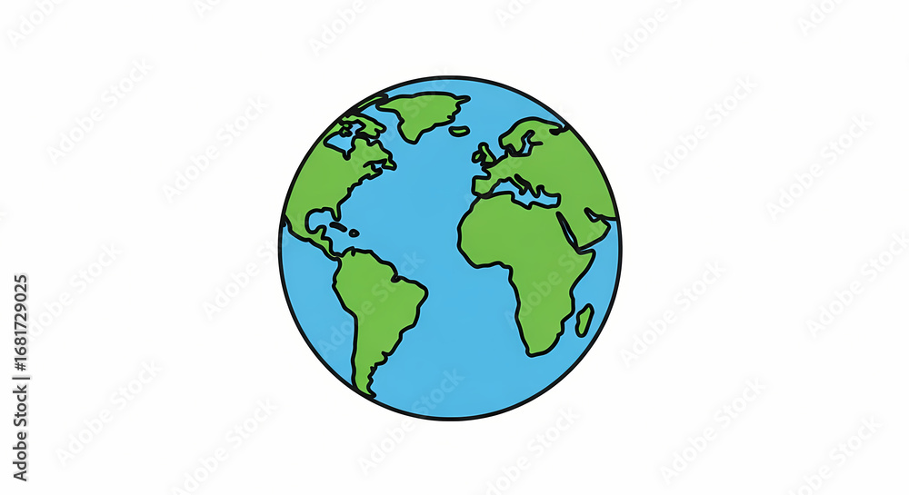 Obraz premium green earth globe