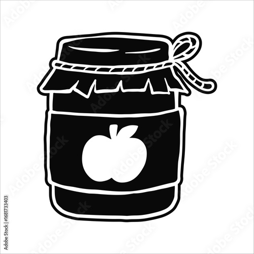 Thanksgiving apple cider Hand Drawn Cartoon Doodle Style