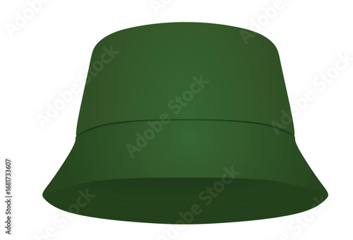 Green fisherman hat. vector illustration	
