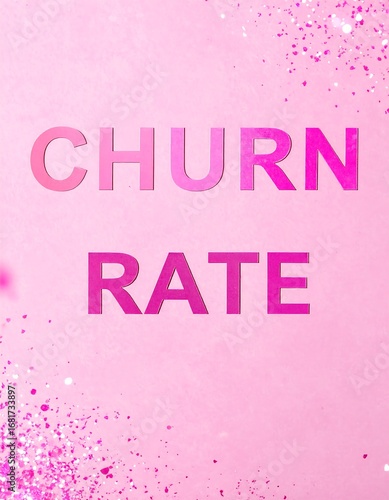 Pink text, glitter, business term