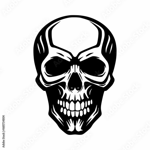 Monochromatic Skull vector