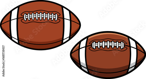Flat minimalist vector illustration of a rugby ball. Ideal for sports branding, athletic posters, team graphics, and competition designs
