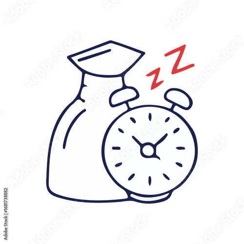 Retro metal alarm clock vector illustration with an old vintage bell for a deadline and morning timer icon