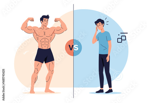 The dramatic transformation from skinny to muscular a journey of fitness and strength building