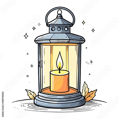 Autumn lantern illustration