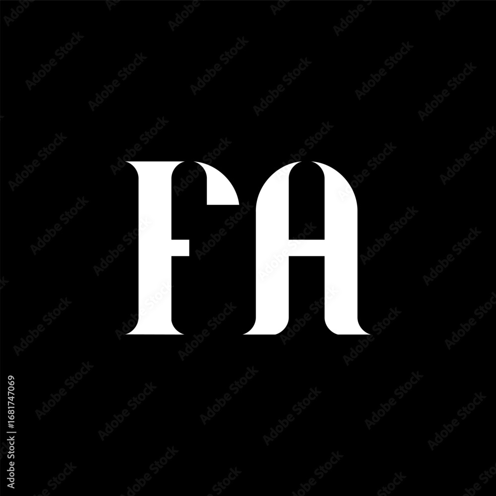 FA F A letter logo design. Initial letter FA uppercase monogram logo white color. FA logo, F A design. FA, F A FA F A letter logo design. Initial letter FA uppercase monogram logo white color. FA logo, F A design. FA, F A