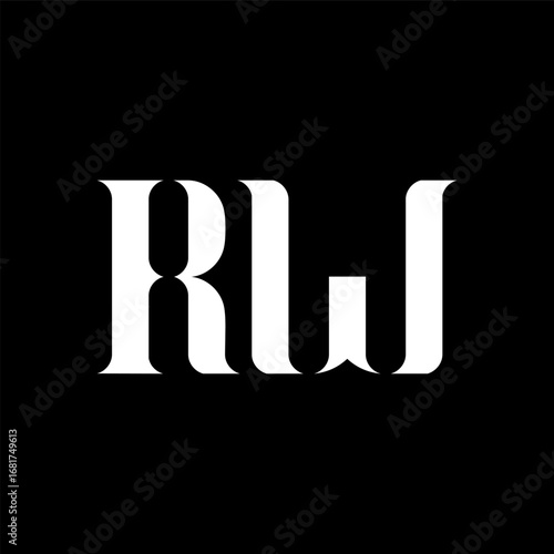 RW R W letter logo design. Initial letter RW uppercase monogram logo white color. RW logo, R W design. RW, R W