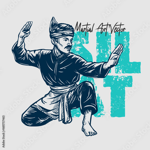 Martial Art vector 1_Silat Bunga 5