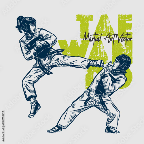 Martial Art vector_Taekwando 1