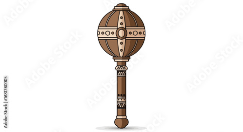 Wallpaper Mural Traditional Hindu ceremonial mace or gada. Cultural symbol for religious festivals, pujas, and spiritual practices. Torontodigital.ca