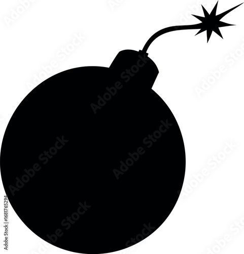 Bomb icon, vector illustration. Flat design style. vector bomb icon illustration