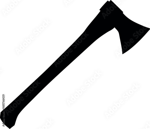 Hatchet silhouette vector illustration