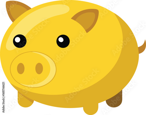 Shiny Golden Letter P Close Up A Front Facing View of a Metallic Gold Colored Letter in Vector Format for