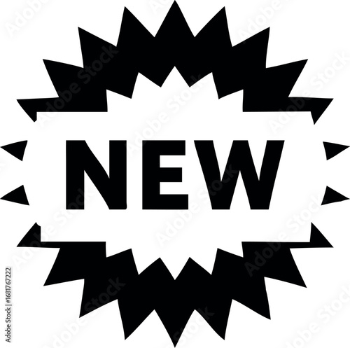 New badge, Novelty vector icon