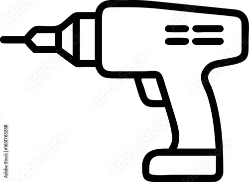 drill, screwdriver vector icon