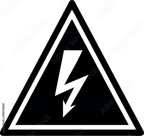 High voltage danger sign vector illustration
