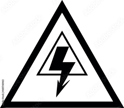 High voltage danger sign vector illustration