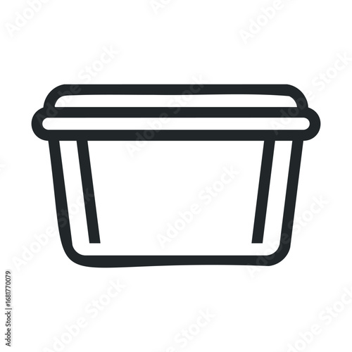 Container for storage and organizing household items. Vector illustration