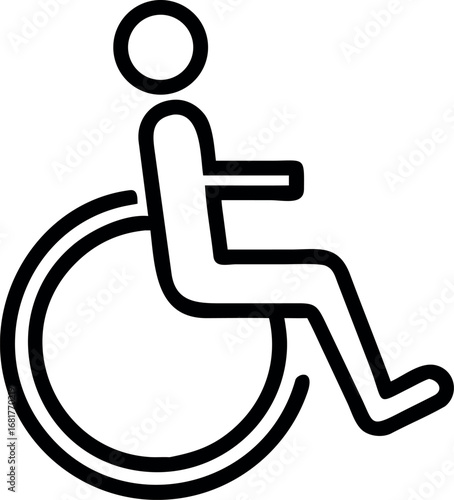 Wheelchair symbol vector icon