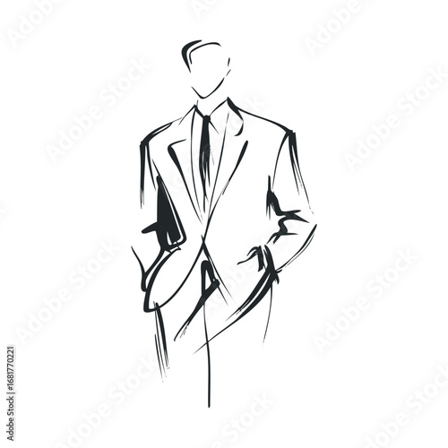 Elegant business attire concept for professional events and networking. Vector illustration