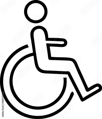 Wheelchair symbol vector icon