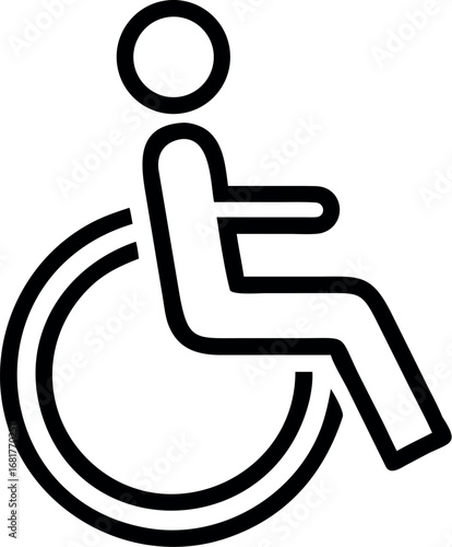 Wheelchair symbol vector icon