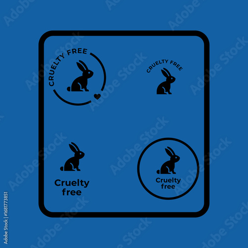 CRUELTY FREE SET VECTOR