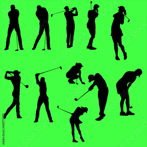 GOLF PLAYER VECTOR
