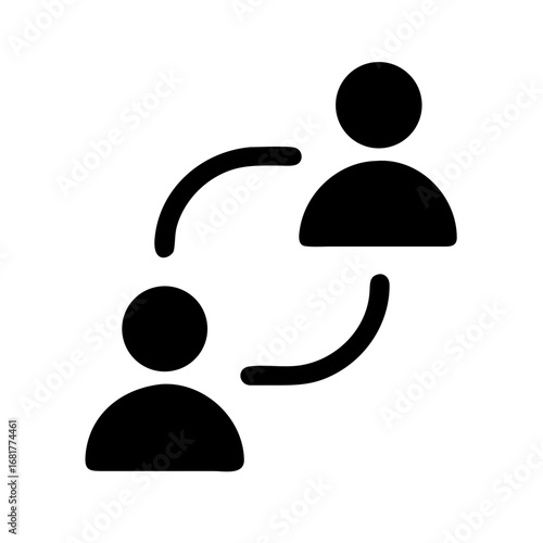 People connection icon vector illustration for communication collaboration and networking concept