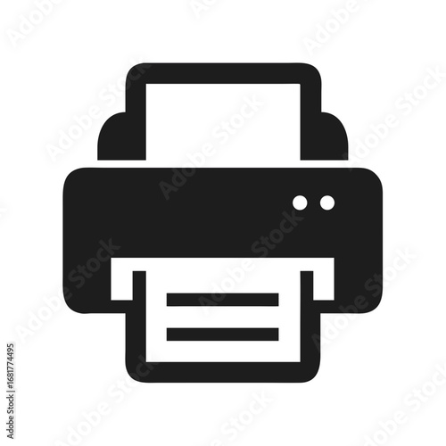 Printer icon vector illustration for print document office equipment and printing machine design needs
