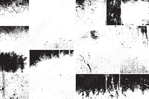 Assorted Black Grunge and Gritty Texture Set

