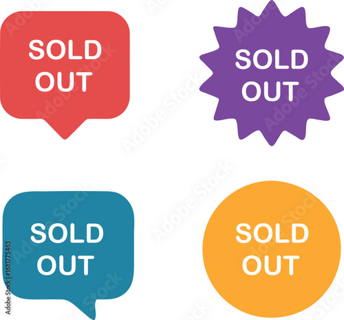 Sold Out Badges and Stickers