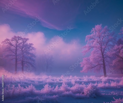 seasons. A magical winter night